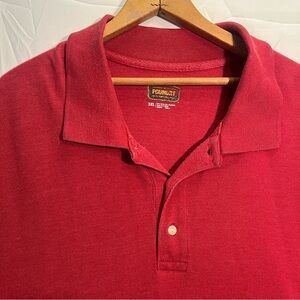 The Foundry Supply Co. Shirt Men's 3XL Polo Short Sleeve Red.